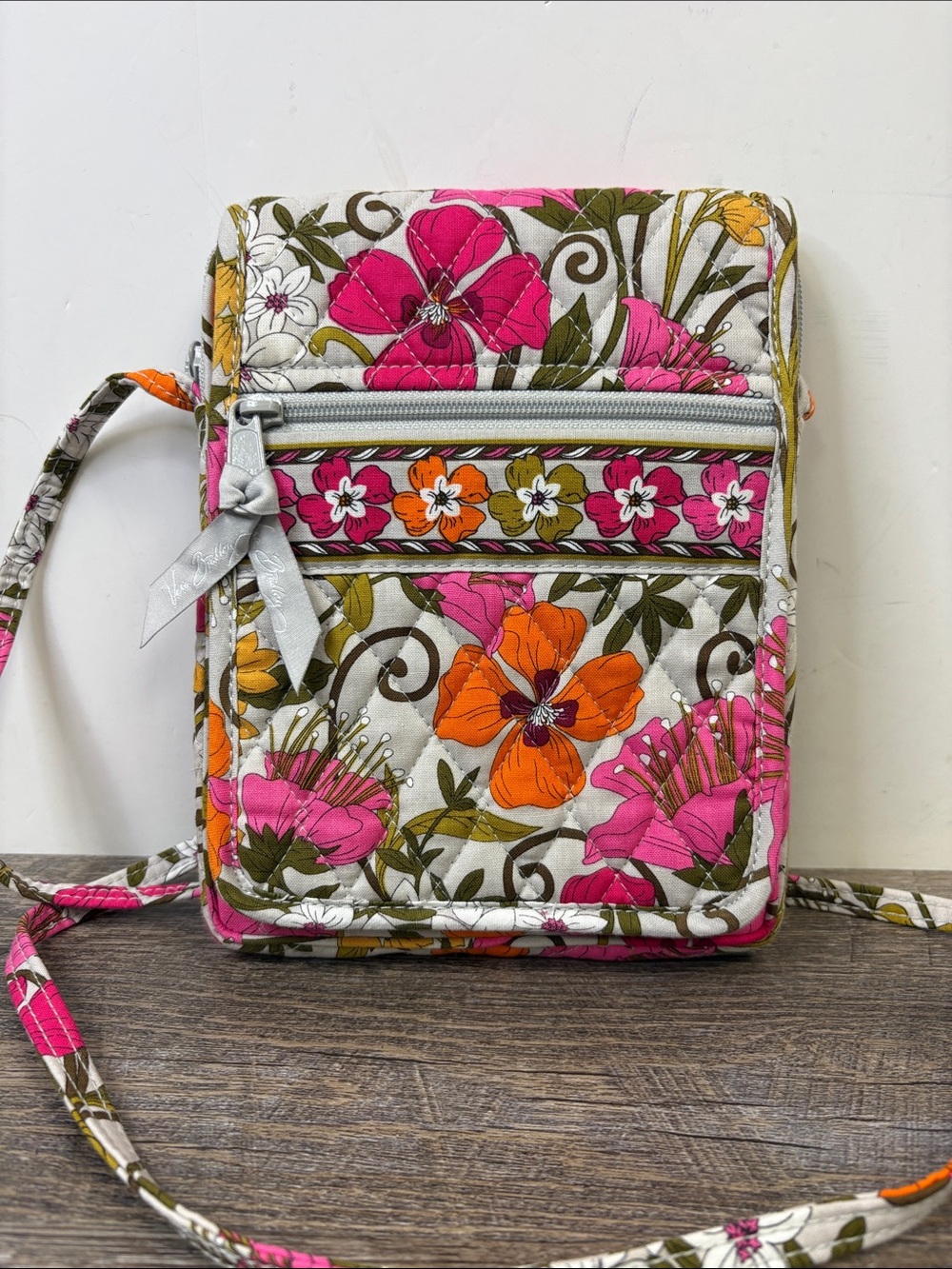 Vera Bradley Mini Hipster “Tea Garden”Floral Print Crossbody Organizer